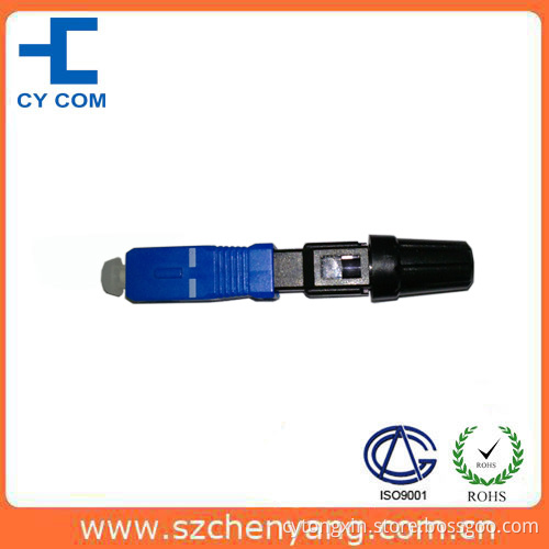 Fiber Optic Fast Connector (SC/UPC, no-Polish, Metal Groove)